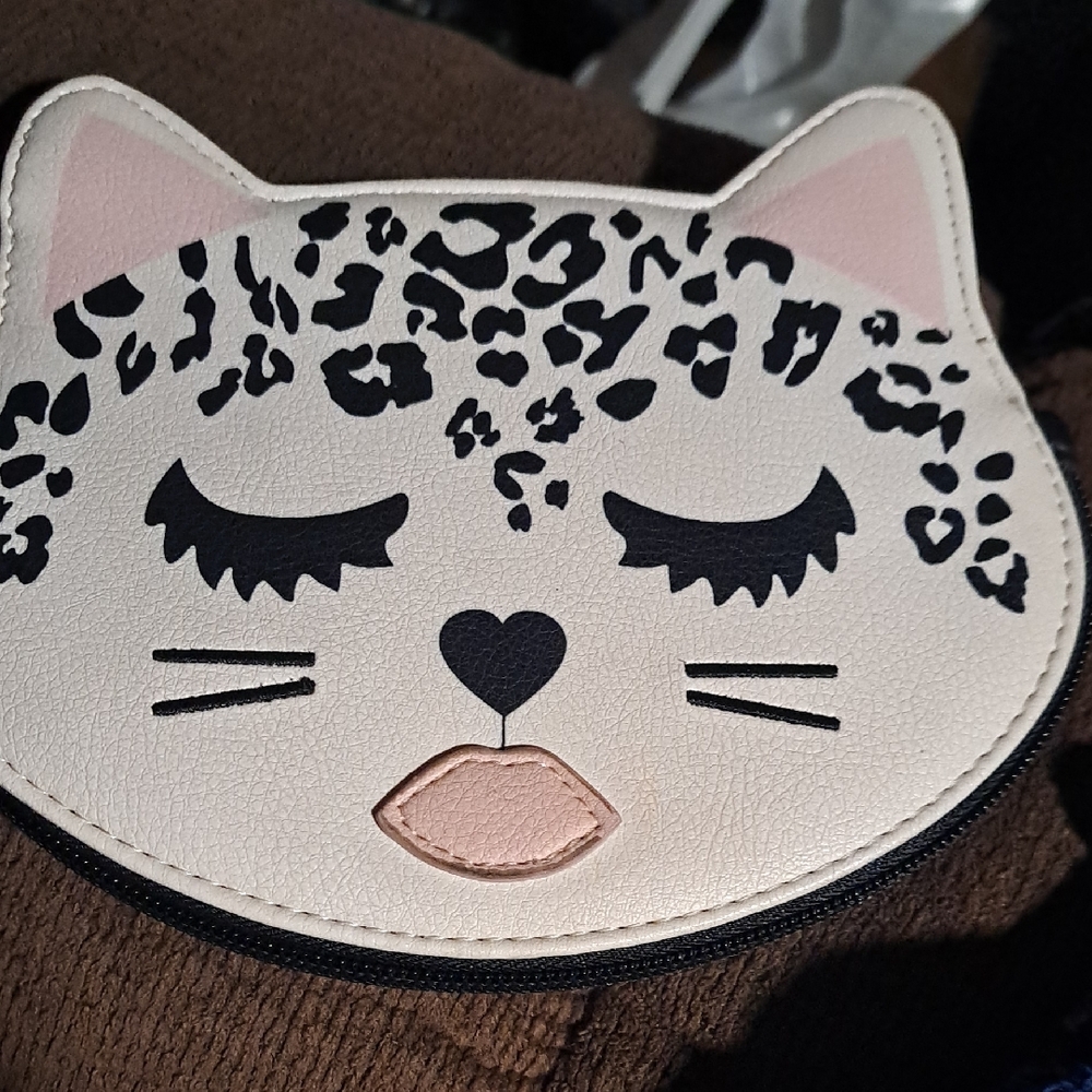 Betsey Johnson Cat Face Wallet - White and Black